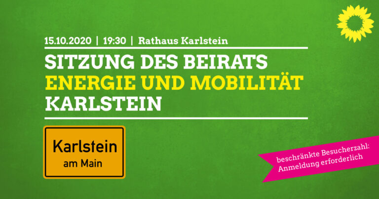 Sitzung des Beirats Energie und Mobilität Karlstein