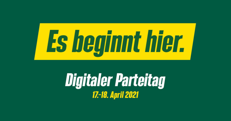 17. +18. April: Landesparteitag + Aufstellungsversammlung der bayerischen Bundestagsliste (Videokonferenz)