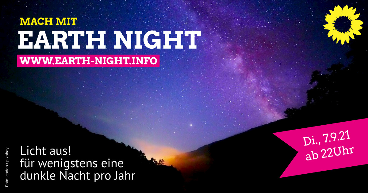 Mach mit: Earth Night am Di. 7.9.21