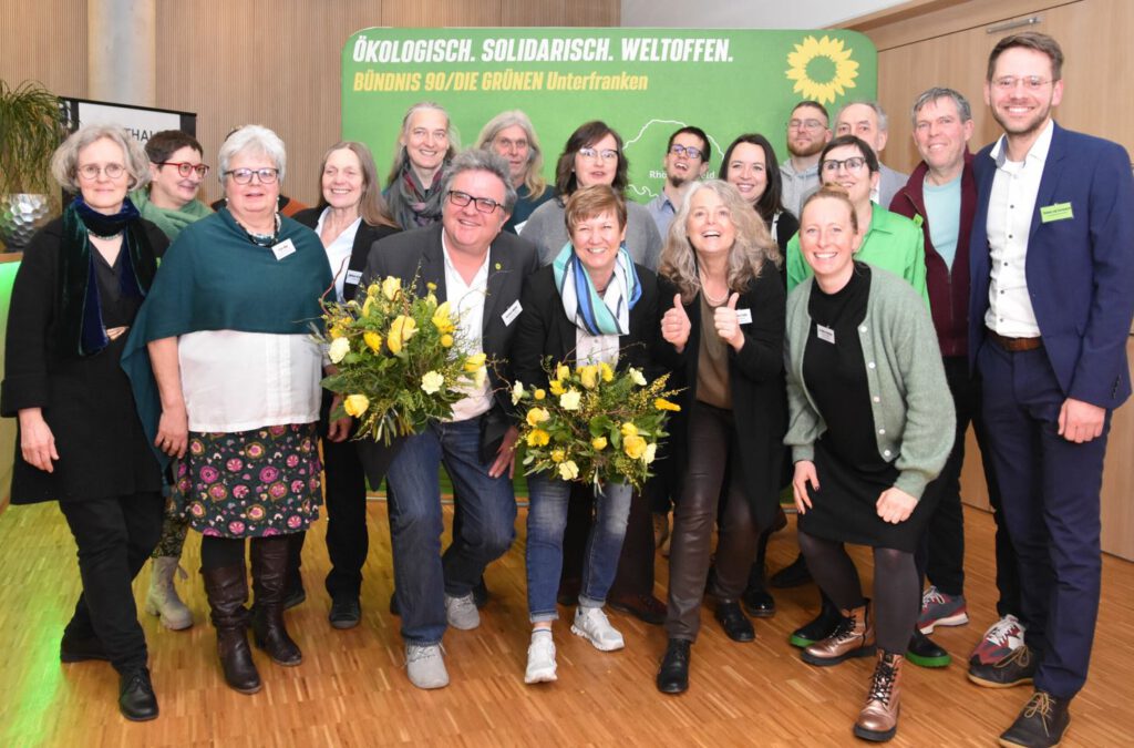 Grüne Kandidaten und Kandidatinnen für die Bezirkswahl 2023 in Unterfranken