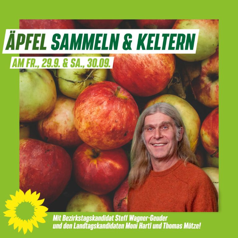 Vom Apfel zum Saft – Grüner Bezirkstagskandidat lädt ein!