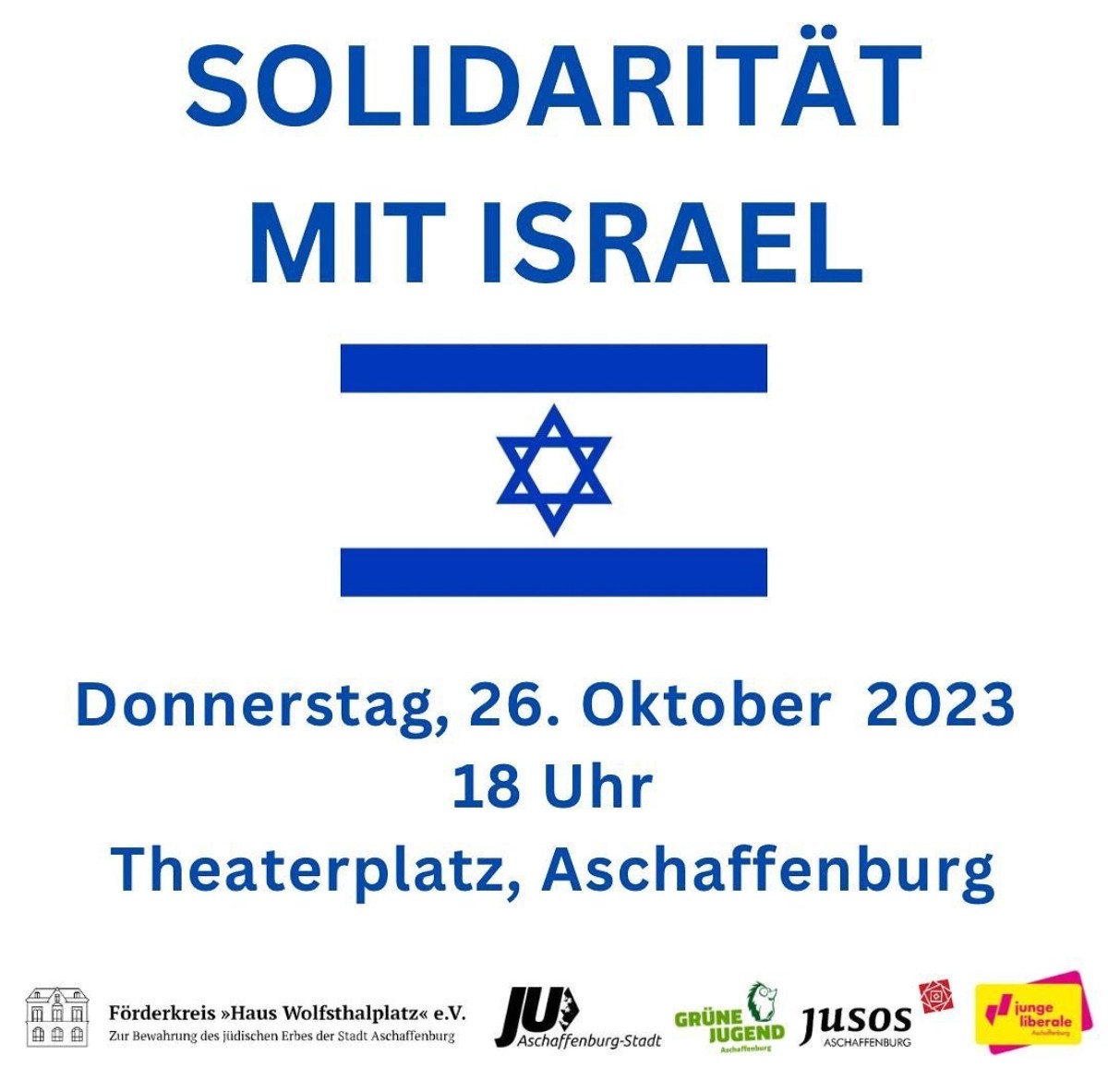 Kundgebung in Aschaffenburg: Solidarität mit Israel