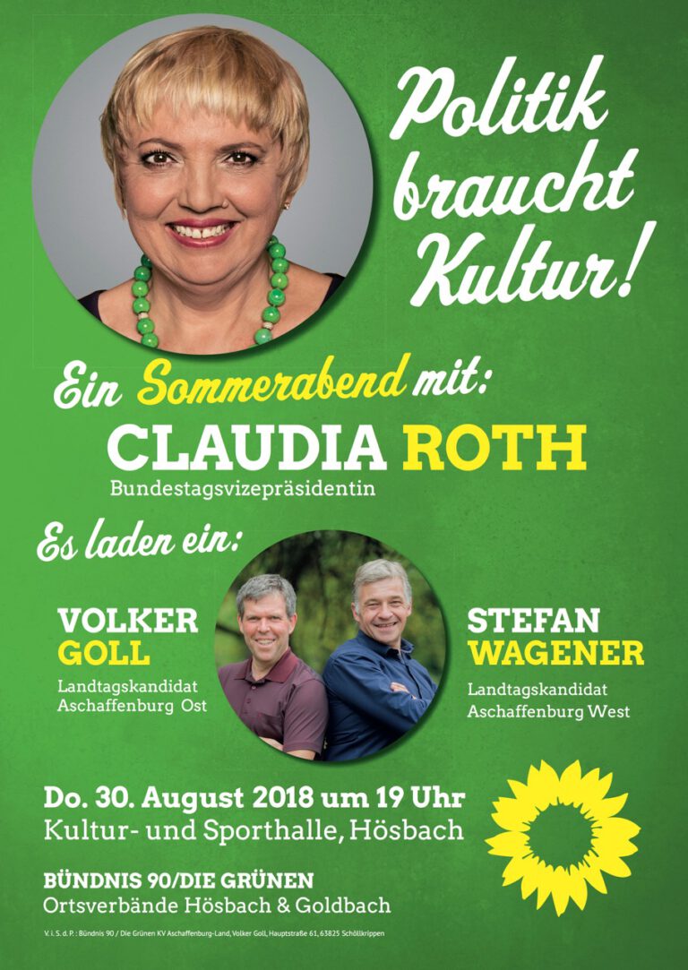 Politik braucht Kultur! Ein Sommerabend mit Claudia Roth