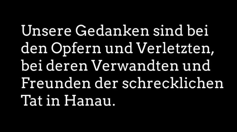 Wir trauern um die Opfer von Hanau