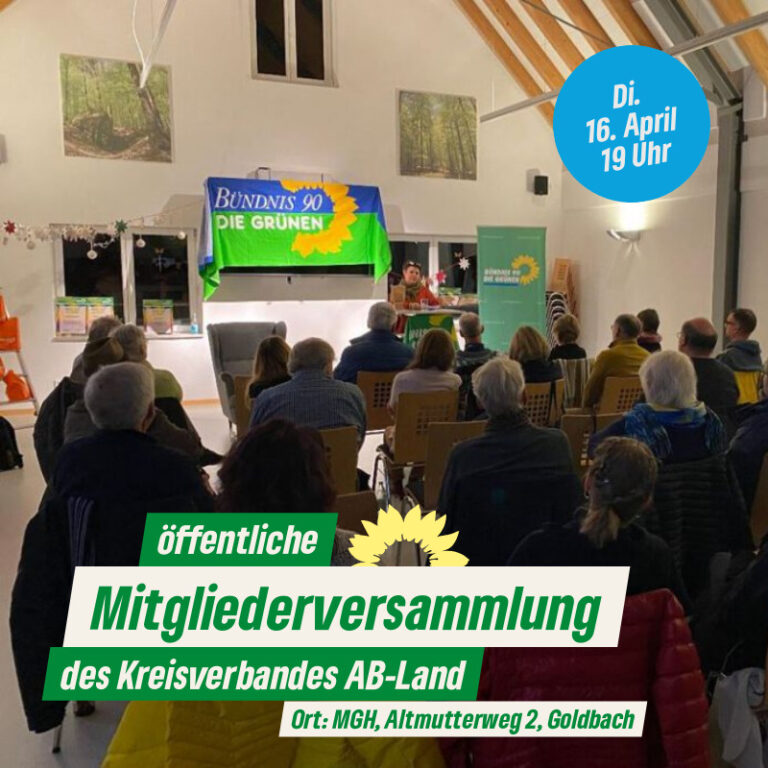 Öffentliche Mitgliederversammlung des Kreisverbandes AB-Land